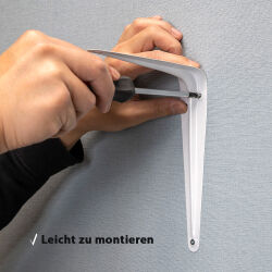 Regalträger Weiß ca.15x20cm - 2er Set - KINZO