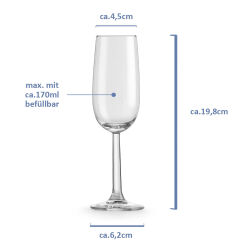 Sekt-Gläser "Timeless" 4er Set ca. 170ml