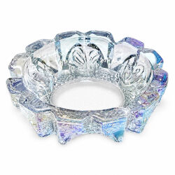 Glasaschenbecher mit Rainbow-Schimmer rund ca.14x3,5cm