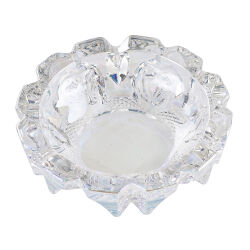 Glasaschenbecher mit Rainbow-Schimmer rund ca.14x3,5cm