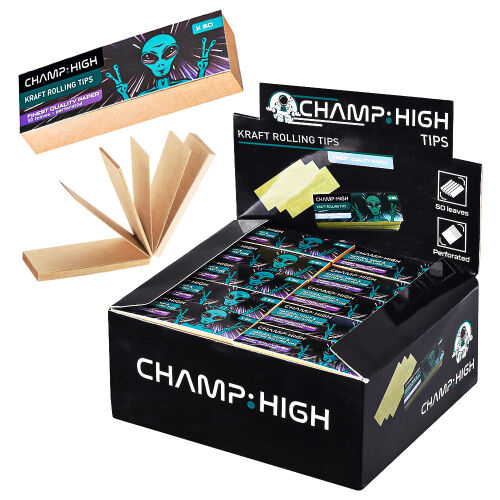 Champ High  " Kraft " Filtertips perforiert 50er Box / je 50 Blatt
