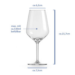 6er Set Rotweingläser "Elegance" ca. 530 ml