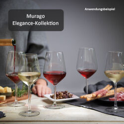 6er Set Rotweingläser "Elegance" ca. 530 ml