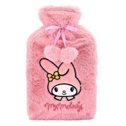 Wärmflasche mit " My Melody " Plüsch Bezug für ca. 1L