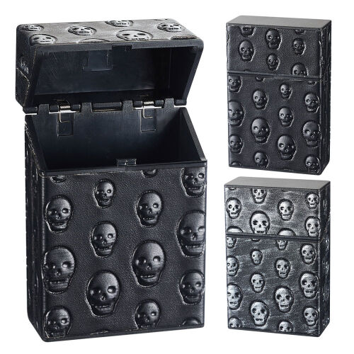 3er Set  Zigarettenbox " Totenkopf geprägt " 20er Champ