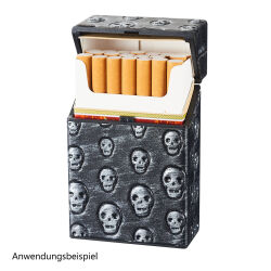 3er Set  Zigarettenbox " Totenkopf geprägt " 20er Champ