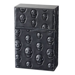 3er Set  Zigarettenbox " Totenkopf geprägt " 20er Champ