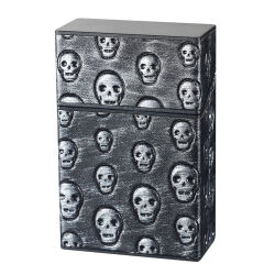 3er Set  Zigarettenbox " Totenkopf geprägt " 20er Champ