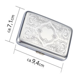 2er Set Zigarettenetui " Metall Muster " 14er