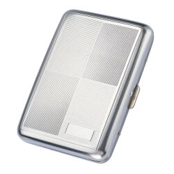 2er Set Zigarettenetui " Metall Muster " 14er