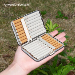 2er Set Zigarettenetui " Metall Muster " 14er