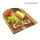 Deko Snackplatte Regenbogen aus Akazienholz ca. 32x22,5 cm