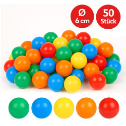 Bälle 50 Stück für Bällebad ca.6cm