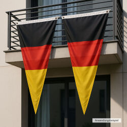 Deutschland Wimpel Fahne ca.150 x 90cm mit Metallösen