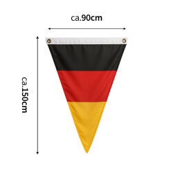 Deutschland Wimpel Fahne ca.150 x 90cm mit Metallösen