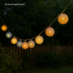 Solar-Lichterkette mit bunten Kugeln –...
