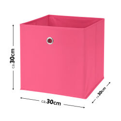 Aufbewahrungsbox mit Metallöse ca.30x30x30cm - Pink