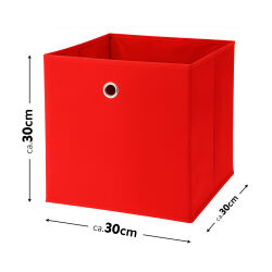 Aufbewahrungsbox mit Metallöse ca.30x30x30cm - Rot
