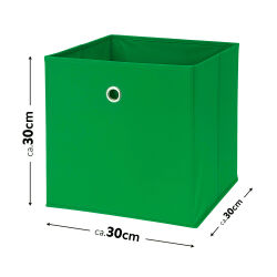 Aufbewahrungsbox mit Metallöse ca.30x30x30cm - Grün