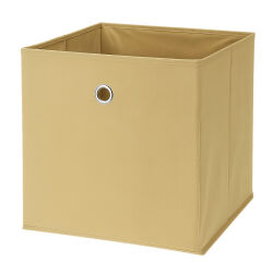 Aufbewahrungsbox mit Metallöse ca.30x30x30cm - Beige