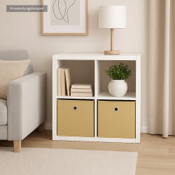 Aufbewahrungsbox mit Metallöse ca.30x30x30cm - Beige