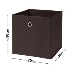 Aufbewahrungsbox mit Metallöse ca.30x30x30cm - Braun