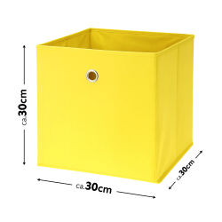 Aufbewahrungsbox mit Metallöse ca.30x30x30cm - Gelb