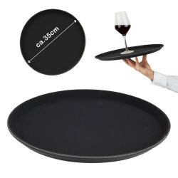 Rutschfestes Serviertablett Ø 35 cm - für...