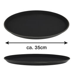 Rutschfestes Serviertablett Ø 35 cm - für...
