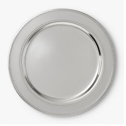 Servierteller aus Edelstahl Ø 32,5 cm mit dekorativem Rand