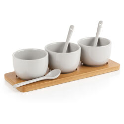 Servierschalen-Set aus Porzellan - 3-teilig mit...