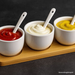 Servierschalen-Set aus Porzellan - 3-teilig mit...
