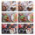 Platzdeckchen 6er Set  " Frühstück " ca. 43,5x28,3cm- (3-fach sortiert)
