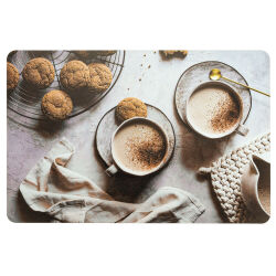 Platzdeckchen 6er Set  " Kaffee " ca. 43,5x28,3cm- (3-fach sortiert)