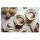 Platzdeckchen 6er Set  " Kaffee " ca. 43,5x28,3cm- (3-fach sortiert)
