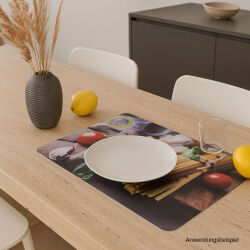 Platzdeckchen 4er Set  " Pasta " ca. 43,5x28,3cm- (4-fach sortiert)