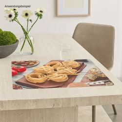 Platzdeckchen 4er Set  " Pasta " ca. 43,5x28,3cm- (4-fach sortiert)