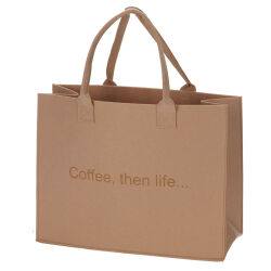 Filztasche ca. 44 x 34,5 x 17,5 cm / 26 Liter - Hellbraun