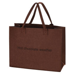 Filztasche ca. 44 x 34,5 x 17,5 cm / 26 Liter - Dunkelbraun