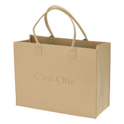 Filztasche ca. 44 x 34,5 x 17,5 cm / 26 Liter - Beige