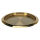 Edelstahl Tablett rund Ø 35 cm goldfarbig - Serviertablett & Dekoteller