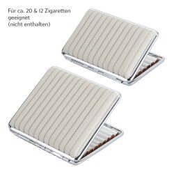 2er Set Zigarettenetui " Grooved " 20er & 12er "