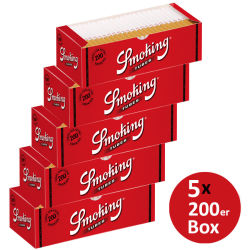 Smoking 5 x 200er Filterhülsen RED