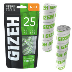 GIZEH Active Filter konisch 6-7mm 25er Beutel
