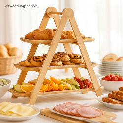 Bambus Etagere mit 3 Ablagen