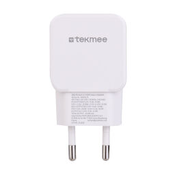 Tekmee USB-A & USB-C Schnelllade-Adapter Universal - Weiß