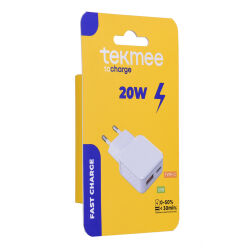 Tekmee USB-A & USB-C Schnelllade-Adapter Universal - Weiß
