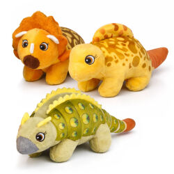 3er Set Plüsch-Dinosaurier - niedliche Dino-Freunde...