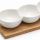Keramik Snackschale mit Holztablett