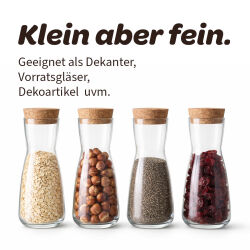 Mini Karaffe / Dekanter mit Korkdeckel - ca. 330ml